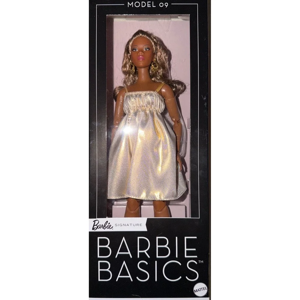 Barbie Basics Model 09 Signature Neutral Collection Gold Dress Doll JJX28 NEW